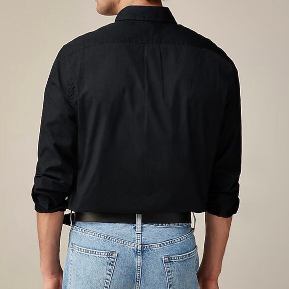 J Crew Men's Secret Wash Cotton Poplin Button Down Shirt Small Black - Picture 6 of 15